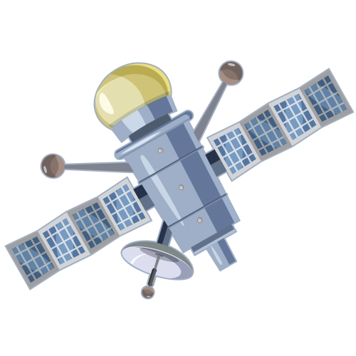 OrbitLink X – Satellite Cutout | Space Explorers Theme